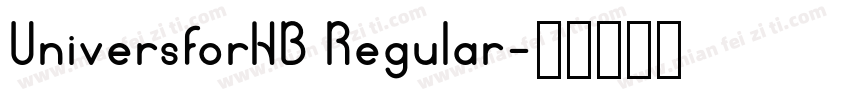 UniversforHB Regular字体转换